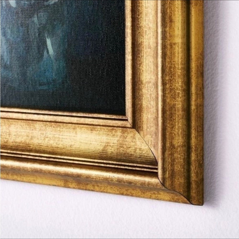 11" x 14" Floral Framed Wall Canvas Gold/Navy - Threshold Studio McGee - Picture 2 of 6